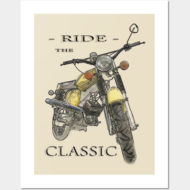 gdr bike - simson enduro Wall Art by hottehue